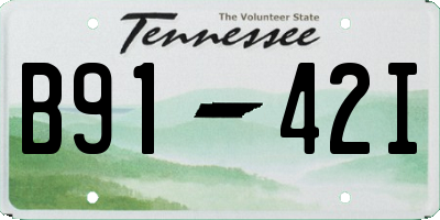 TN license plate B9142I