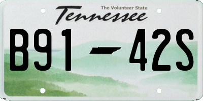 TN license plate B9142S