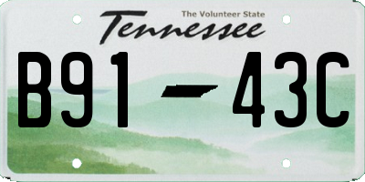 TN license plate B9143C