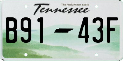 TN license plate B9143F