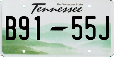 TN license plate B9155J