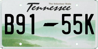 TN license plate B9155K