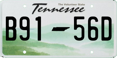 TN license plate B9156D