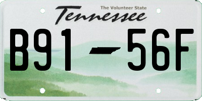TN license plate B9156F