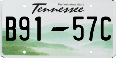 TN license plate B9157C