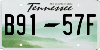 TN license plate B9157F