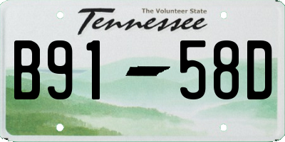 TN license plate B9158D
