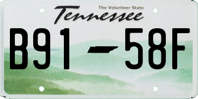 TN license plate B9158F