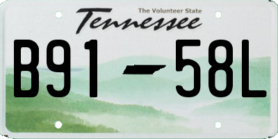 TN license plate B9158L