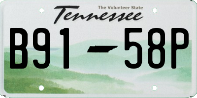TN license plate B9158P