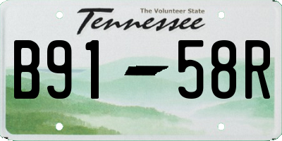 TN license plate B9158R
