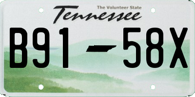 TN license plate B9158X