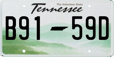 TN license plate B9159D