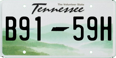 TN license plate B9159H