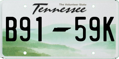 TN license plate B9159K