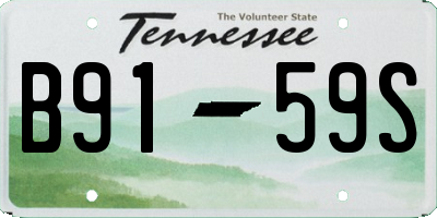 TN license plate B9159S