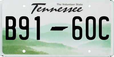 TN license plate B9160C