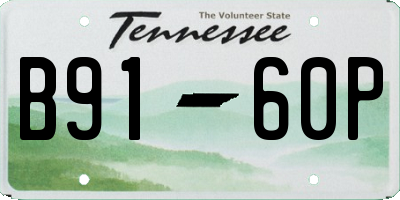 TN license plate B9160P
