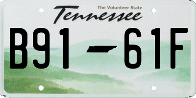 TN license plate B9161F