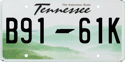 TN license plate B9161K