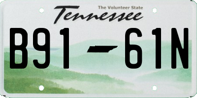 TN license plate B9161N