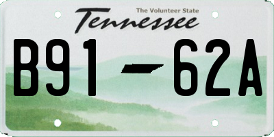 TN license plate B9162A