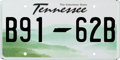TN license plate B9162B