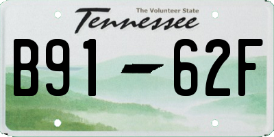 TN license plate B9162F