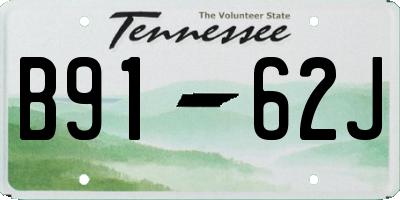 TN license plate B9162J
