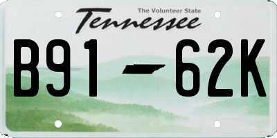 TN license plate B9162K