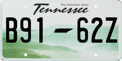 TN license plate B9162Z