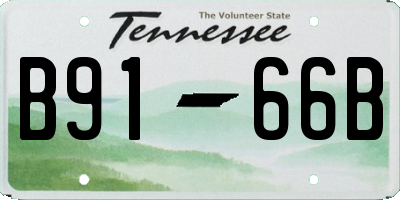 TN license plate B9166B