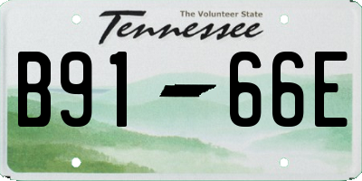 TN license plate B9166E