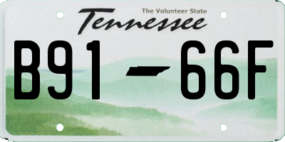 TN license plate B9166F