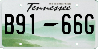 TN license plate B9166G