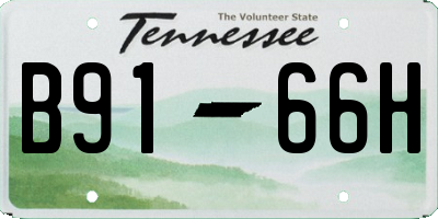 TN license plate B9166H