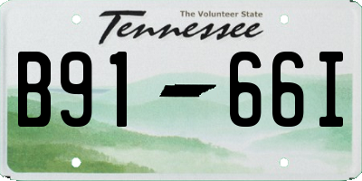 TN license plate B9166I