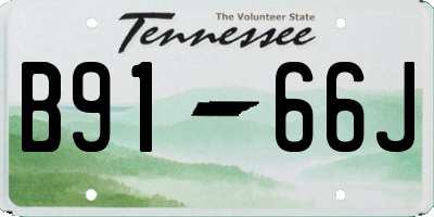 TN license plate B9166J