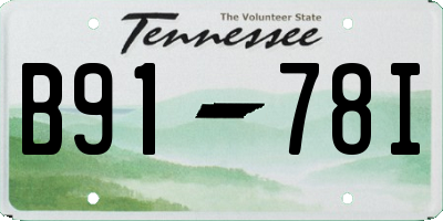 TN license plate B9178I