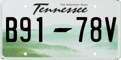 TN license plate B9178V