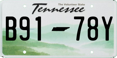 TN license plate B9178Y