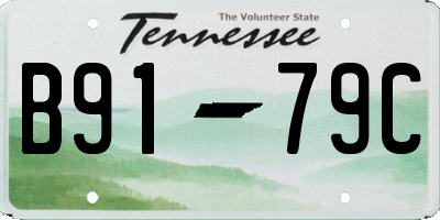 TN license plate B9179C