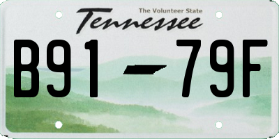 TN license plate B9179F
