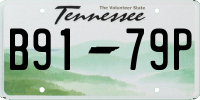 TN license plate B9179P