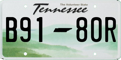 TN license plate B9180R