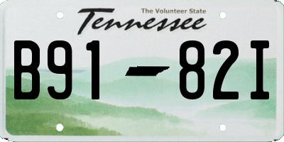 TN license plate B9182I