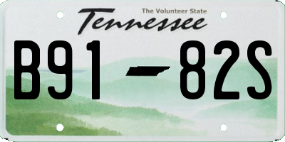 TN license plate B9182S
