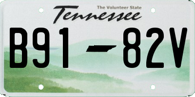 TN license plate B9182V