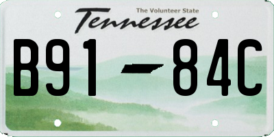 TN license plate B9184C