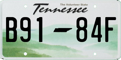 TN license plate B9184F